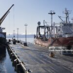 Freighters Unload At Dock; Ushuaia, Magallanes And Antartica Chilena, Argentina (Photo by: Alvis Upitis/Design Pics Editorial/Universal Images Group via Getty Images)