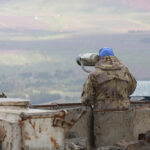 UNIFIL observers on the border of Israel and Syria