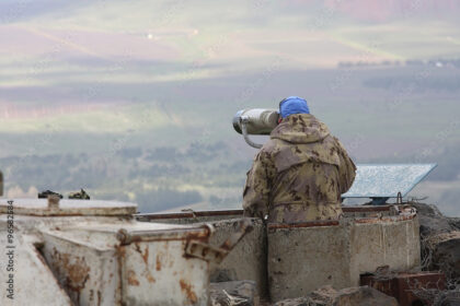 UNIFIL observers on the border of Israel and Syria