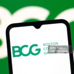 CANADA - 2025/02/18: In this photo illustration, the BCG (Boston Consulting Group) logo is seen displayed on a smartphone screen. (Photo Illustration by Thomas Fuller/SOPA Images/LightRocket via Getty Images)